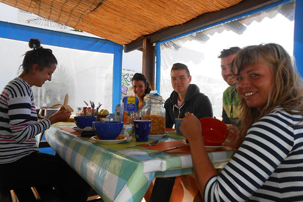 Breakfast in our Sagres Surfcamp